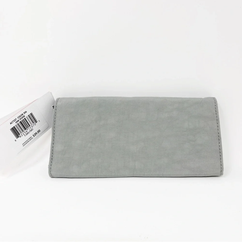 Kipling Wallet Accordion Style Snap Button Closure AC7227 Lime Stone 7.5”x3.7” - Picture 2 of 12